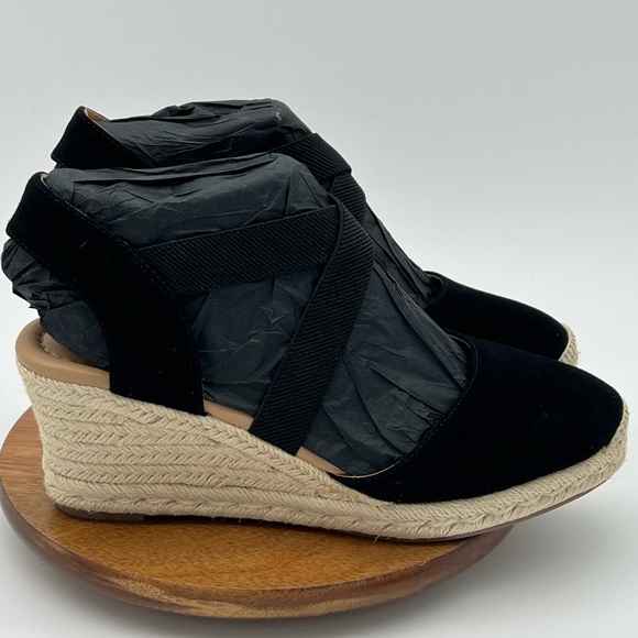 Easy Spirit Meza Espadrille Wedge Sandal Black 001 Women’s Shoe Sz.9 Wide - Picture 3 of 5